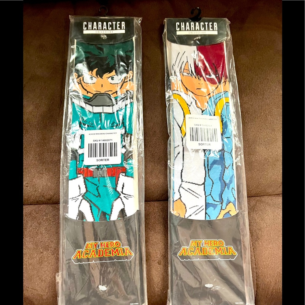 2 pair knee high My Hero Academia socks